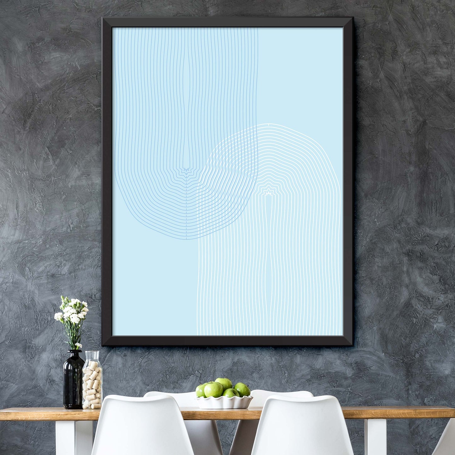 Blue Mid Century Poster
