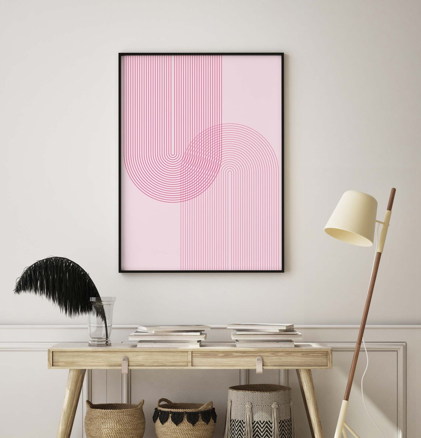 Pink Mid Century Print