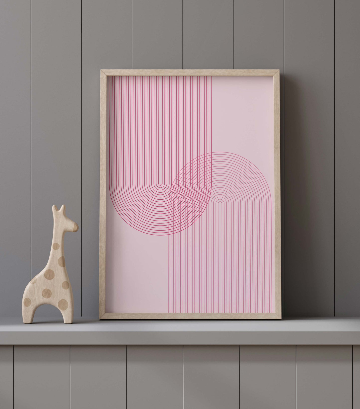 Pink Mid Century Print