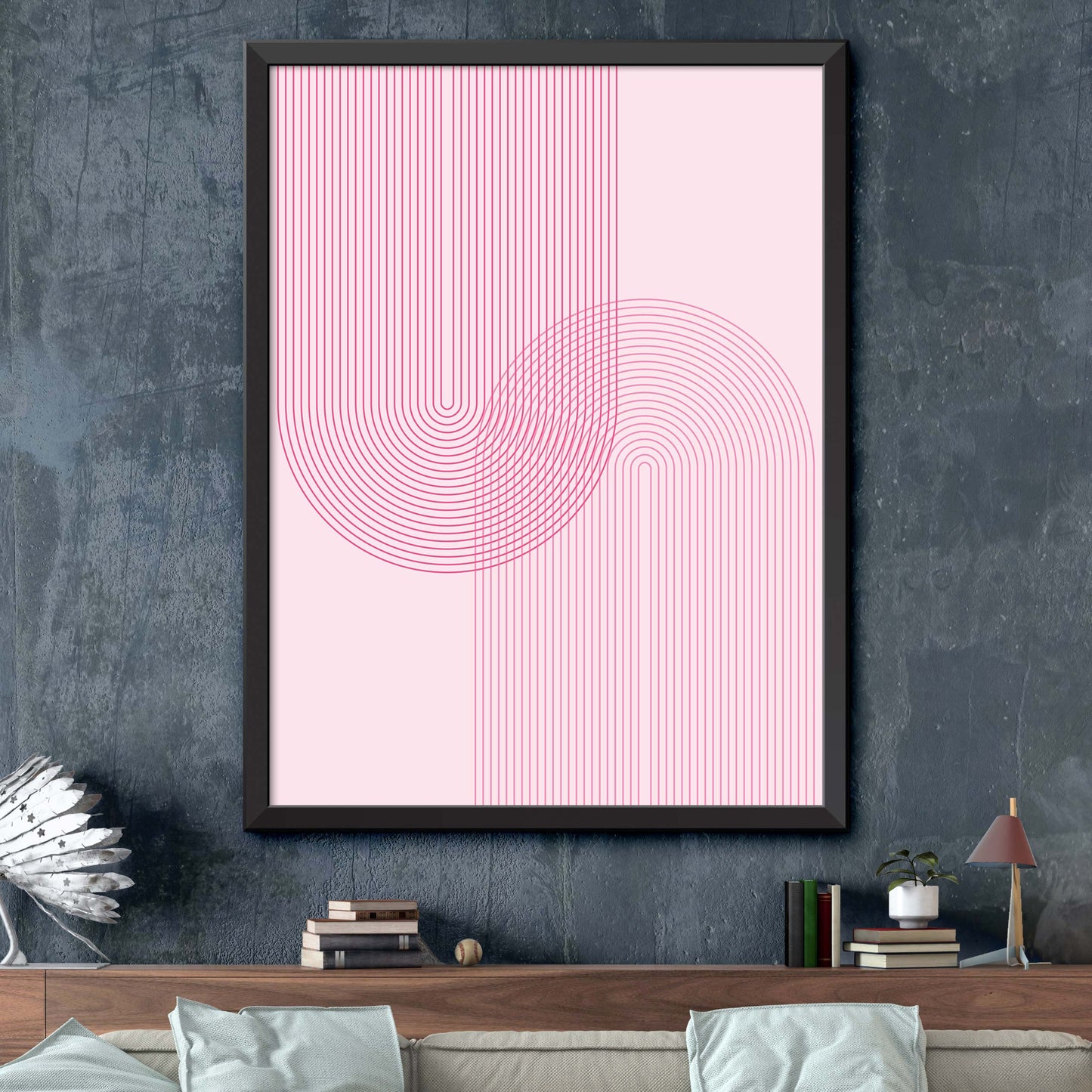 Pink Mid Century Print