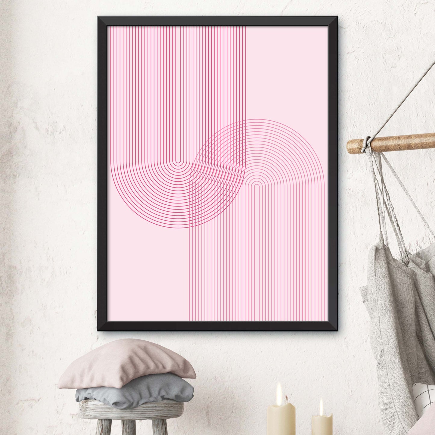 Pink Mid Century Print