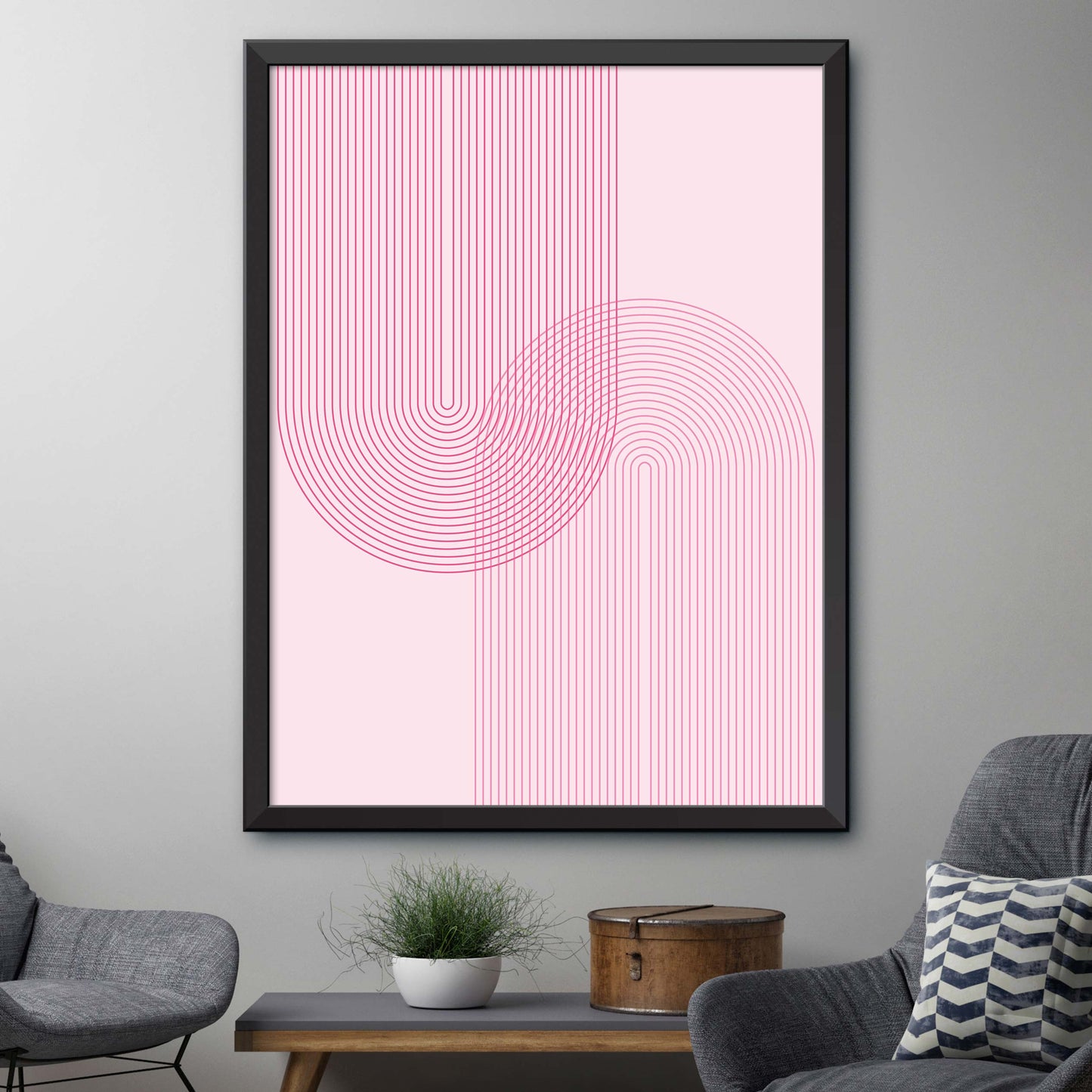 Pink Mid Century Print