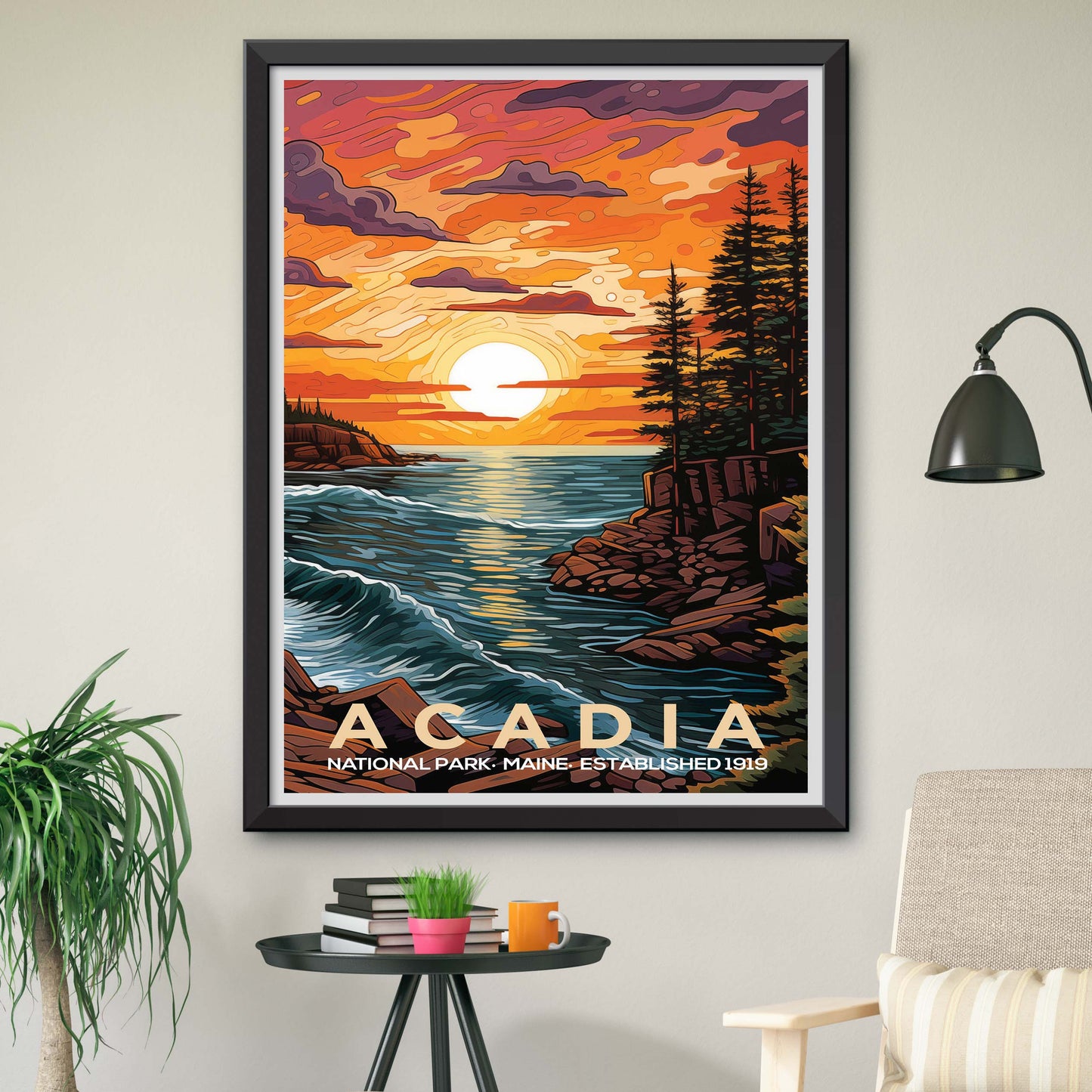 Acadia National Park Poster Print Art Print Travel Print | Home Décor Poster Gift