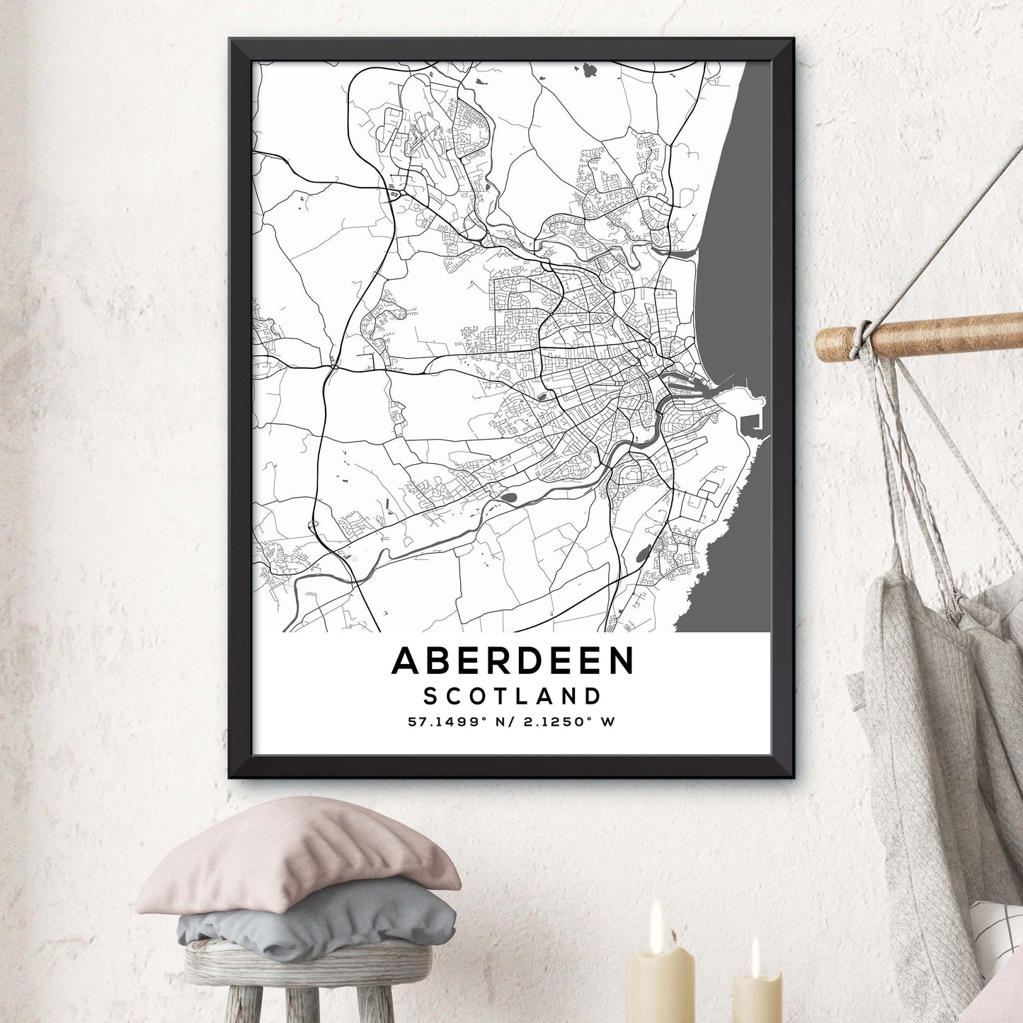 Aberdeen,Scotland Map Print