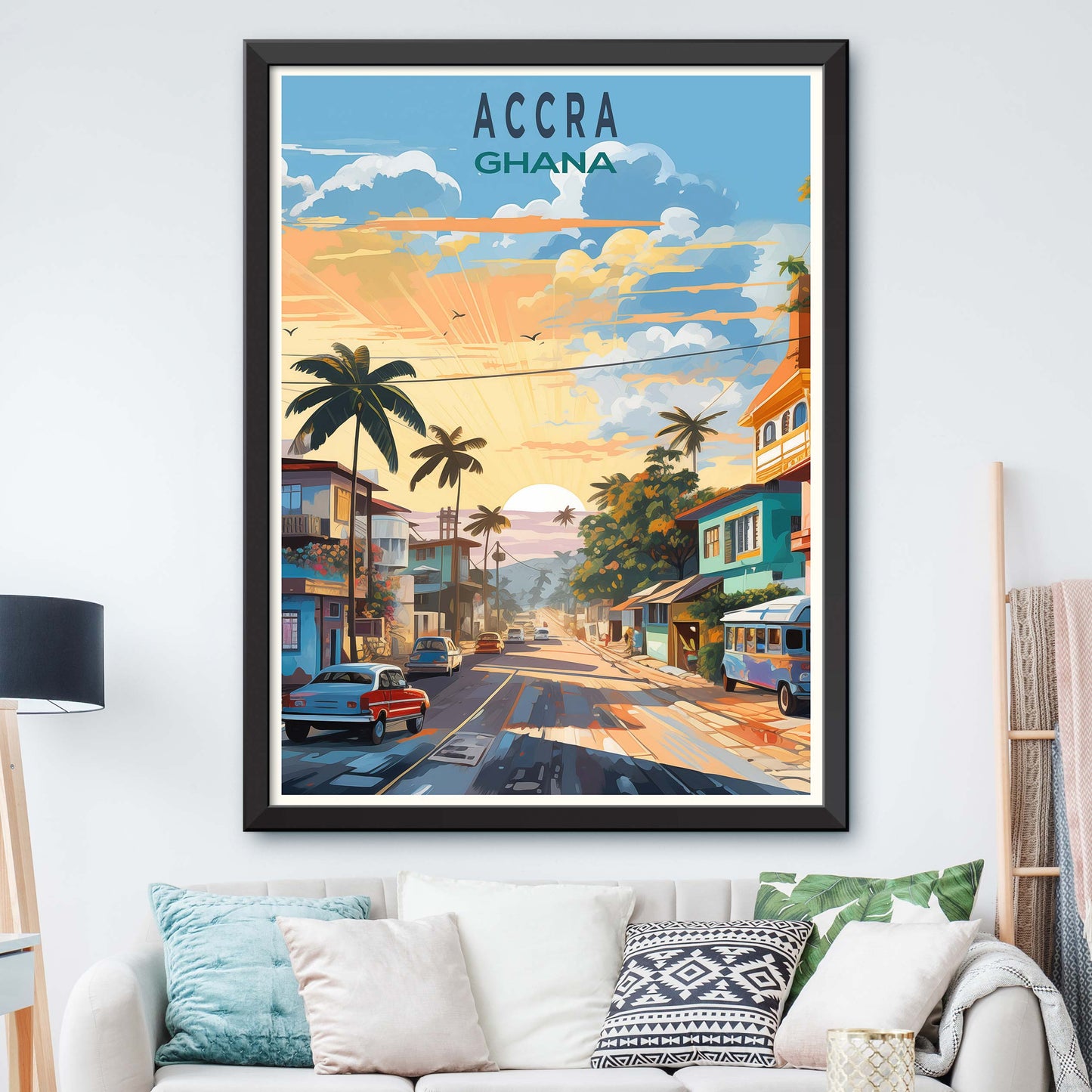 Ghana Travel Print | Ghana Travel Poster | Ghana Poster | Accra Print