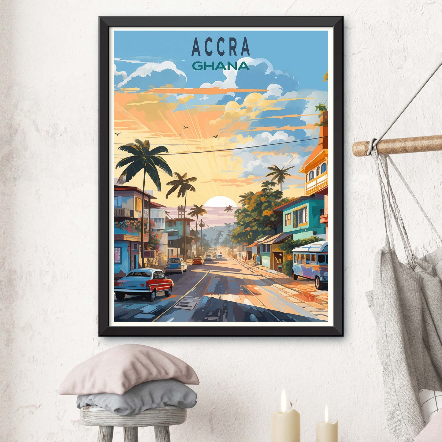 Ghana Travel Print | Ghana Travel Poster | Ghana Poster | Accra Print