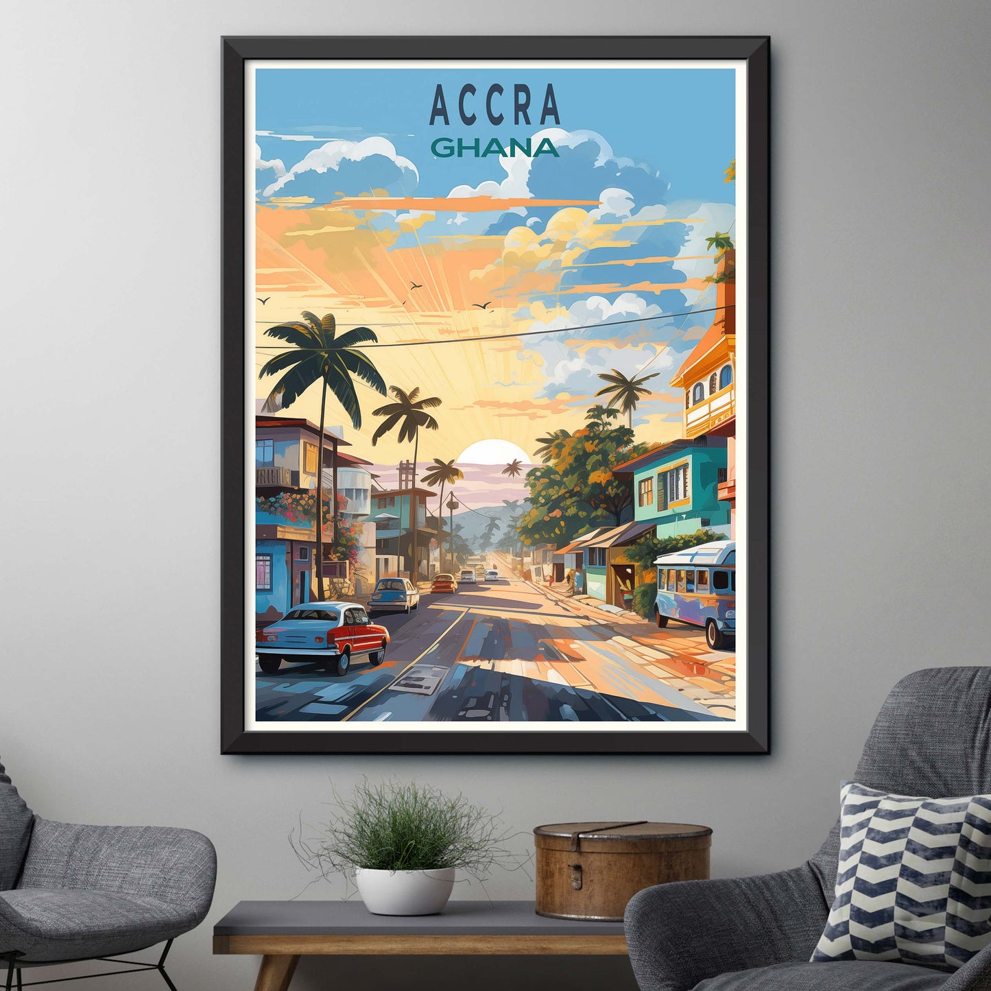 Ghana Travel Print | Ghana Travel Poster | Ghana Poster | Accra Print