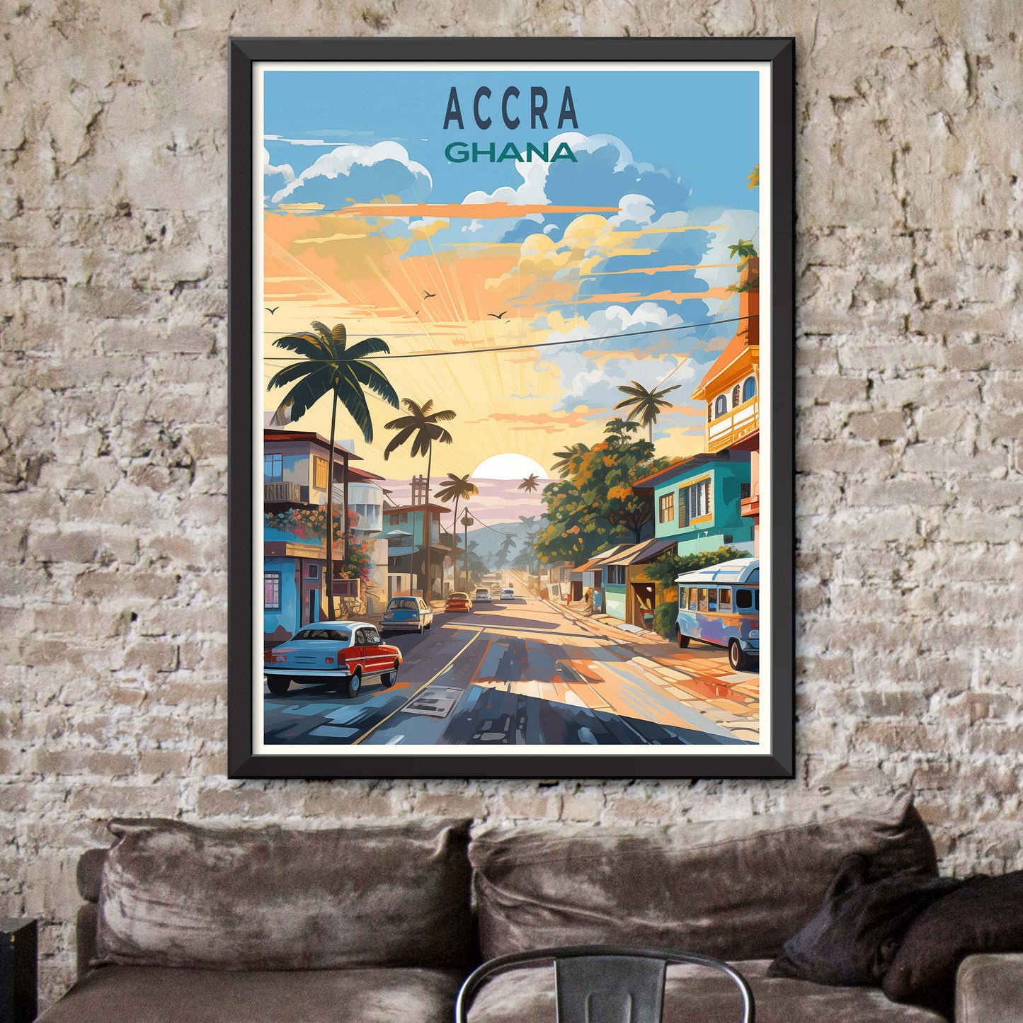 Ghana Travel Print | Ghana Travel Poster | Ghana Poster | Accra Print