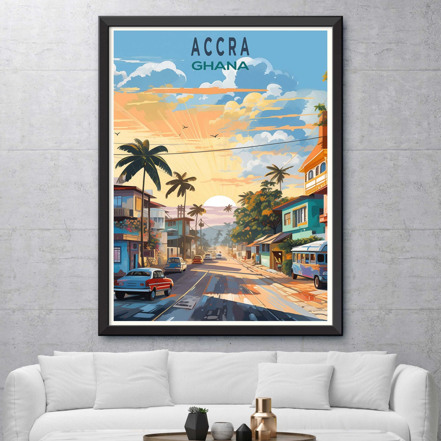 Ghana Travel Print | Ghana Travel Poster | Ghana Poster | Accra Print