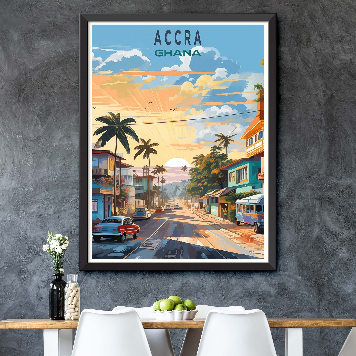 Ghana Travel Print | Ghana Travel Poster | Ghana Poster | Accra Print