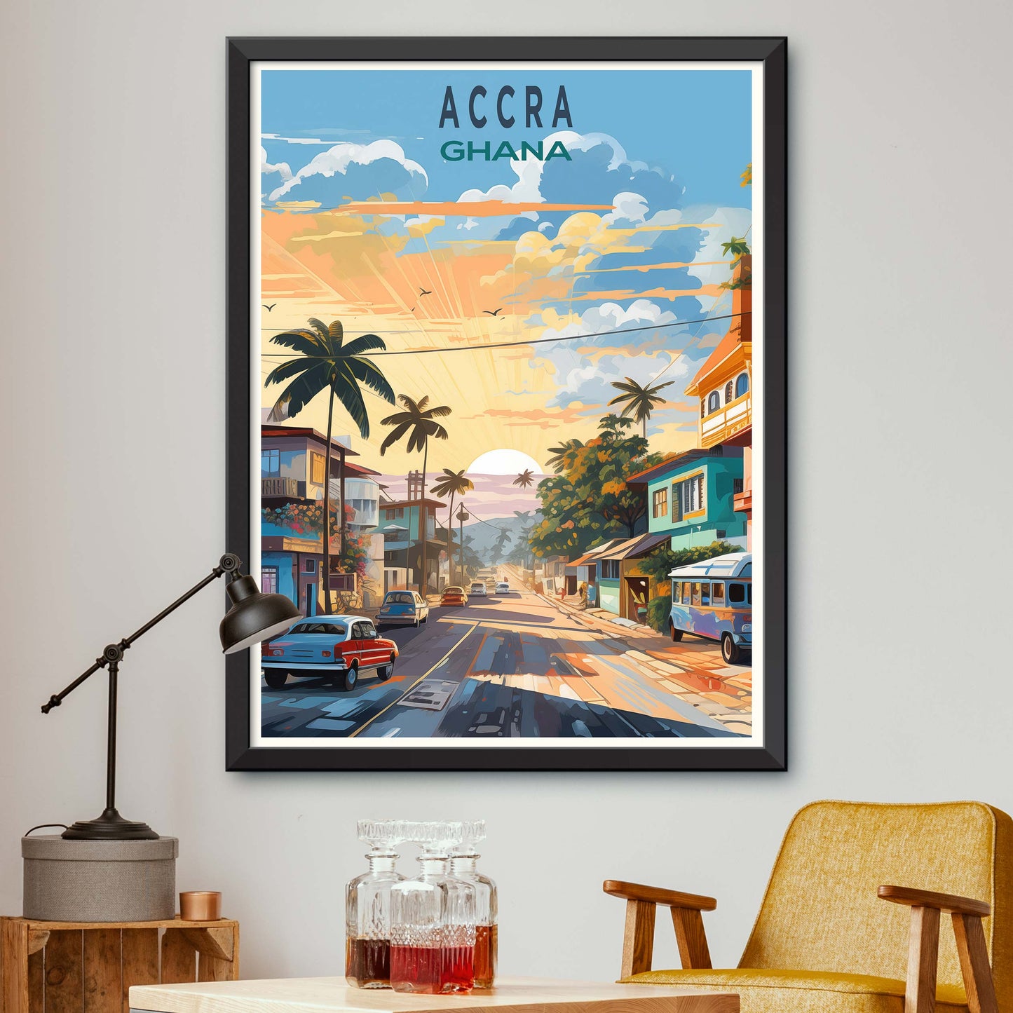 Ghana Travel Print | Ghana Travel Poster | Ghana Poster | Accra Print