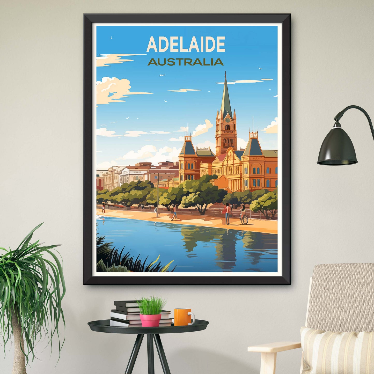 Adelaide Travel Wall Art, Australia Painting Gifts, Oceania Home Decor