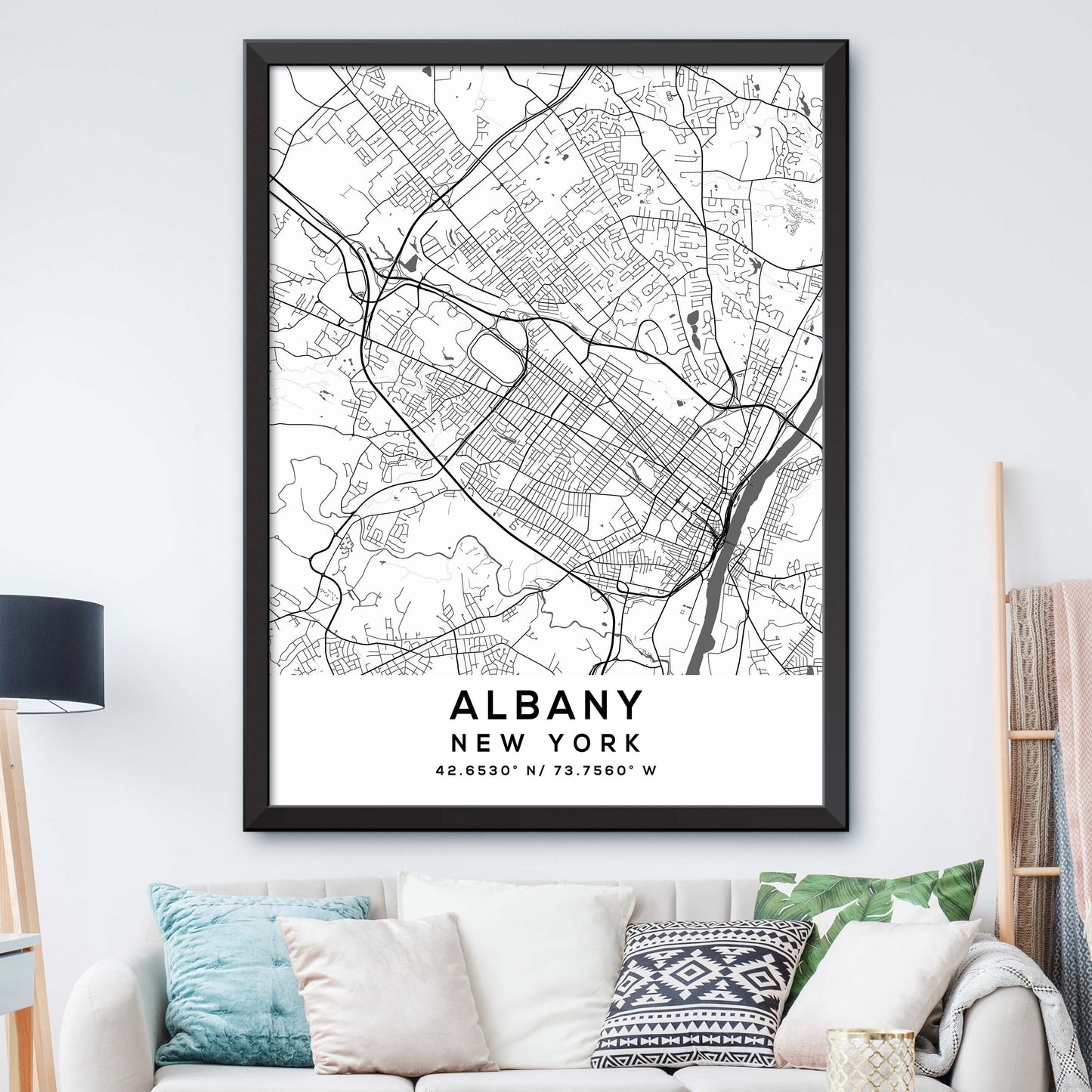 Albany,New-York Map Print