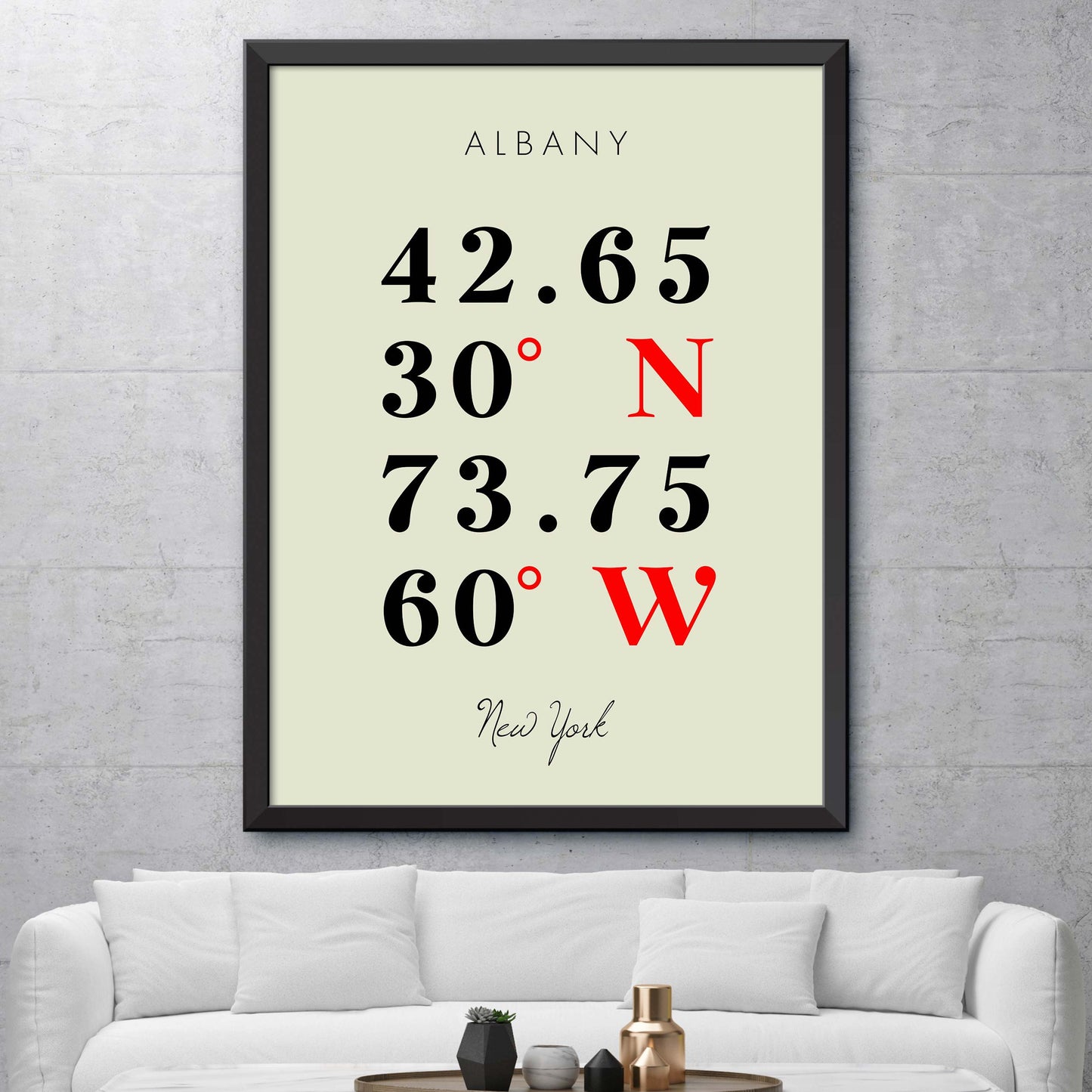 Albany Coordinate Map