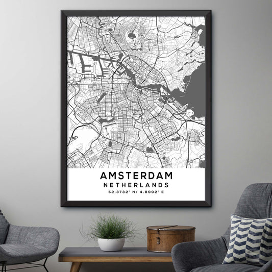 Amsterdam,Netherlands Map Print