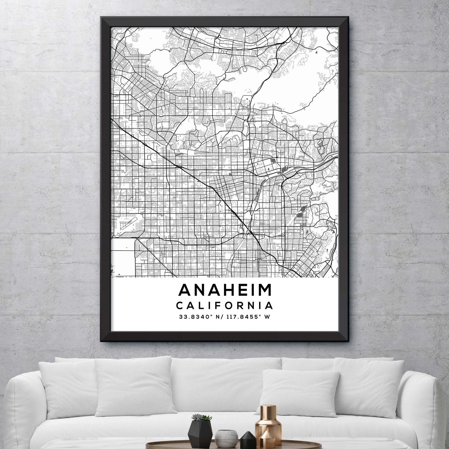 Anaheim,California Map Print