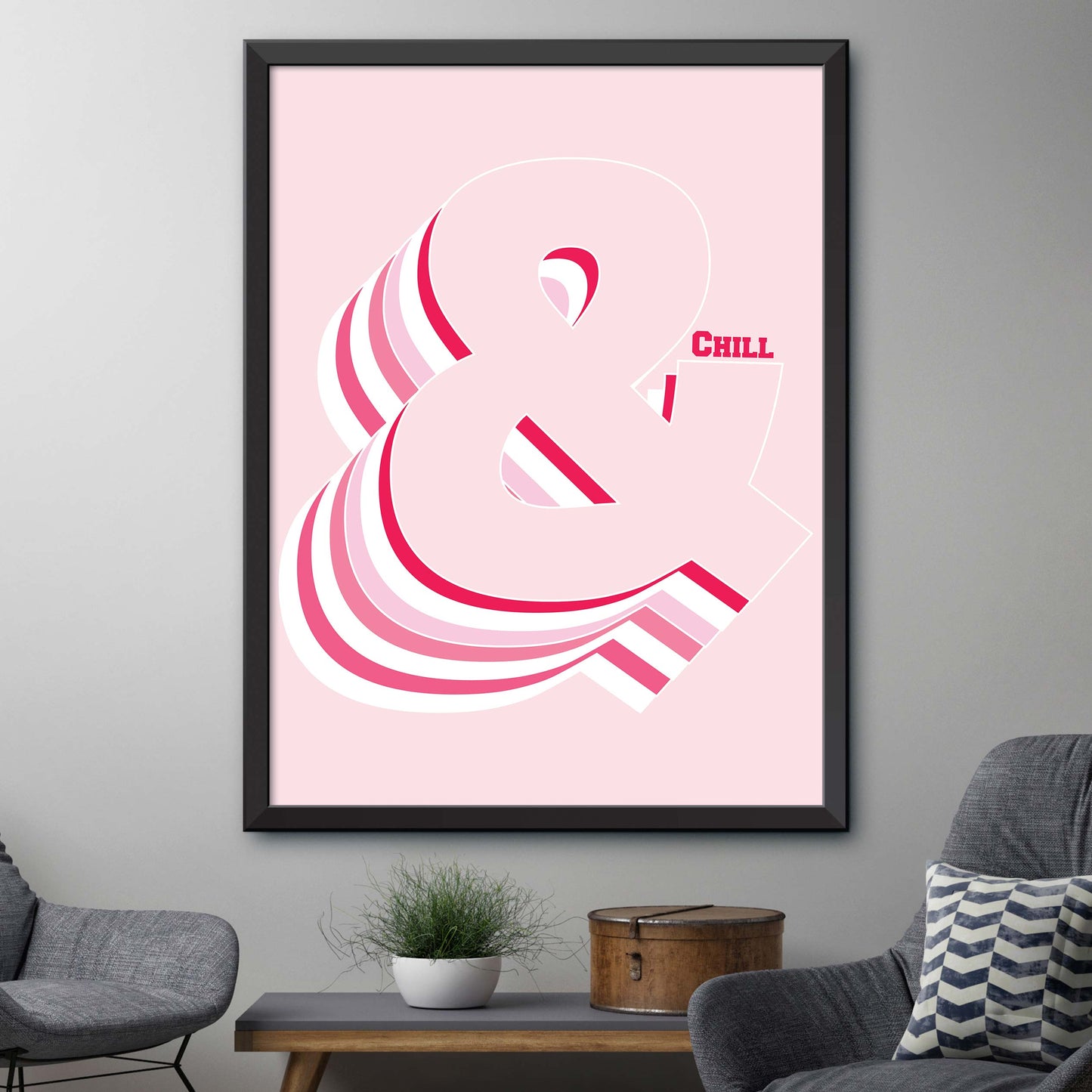 Pink Ampersand Print