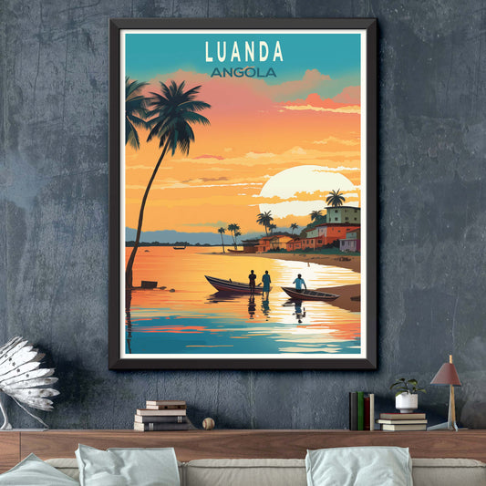 Angola-Luanda, Luanda Travel Wall Art, Angola Painting Gifts