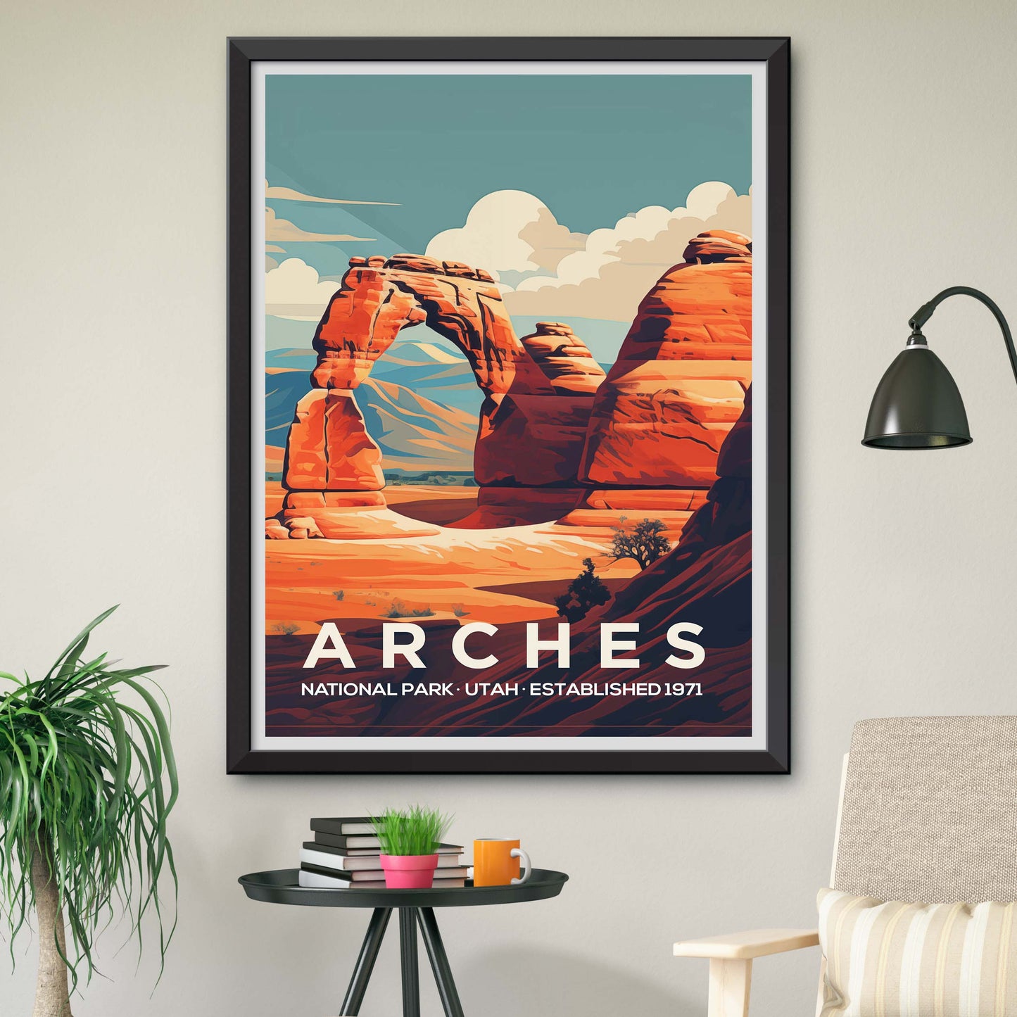 Arches Utah, Olympic National Park Print, National Park Minimalist Modern Poster, Olympic Poster