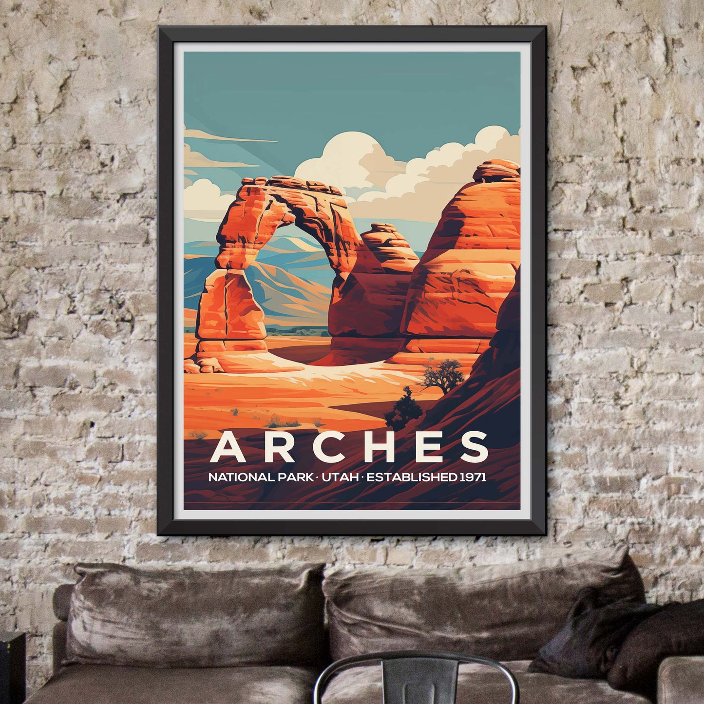 Arches Utah, Olympic National Park Print, National Park Minimalist Modern Poster, Olympic Poster