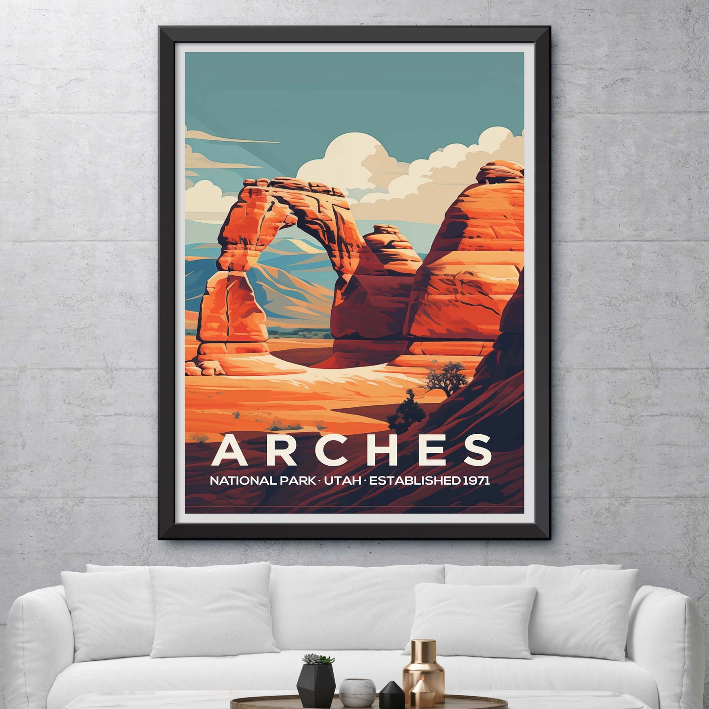 Arches Utah, Olympic National Park Print, National Park Minimalist Modern Poster, Olympic Poster