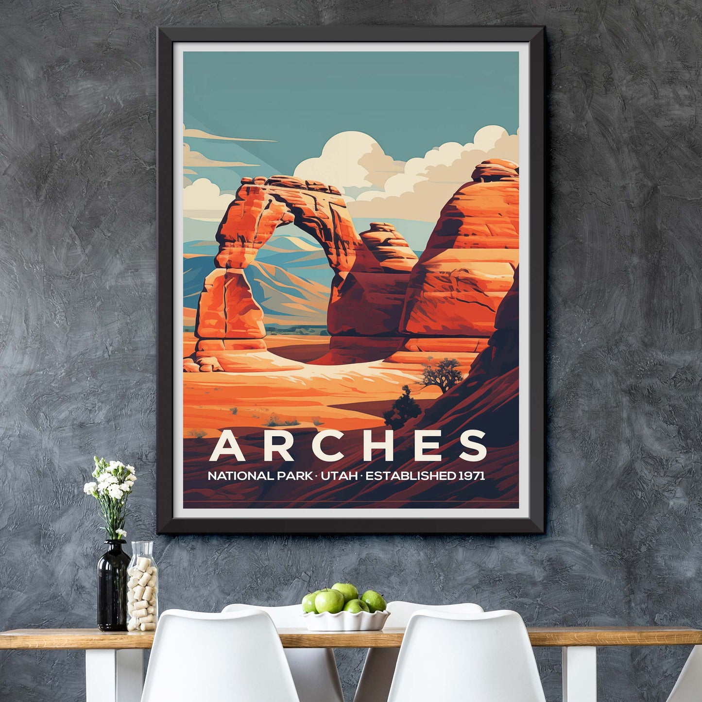 Arches Utah, Olympic National Park Print, National Park Minimalist Modern Poster, Olympic Poster