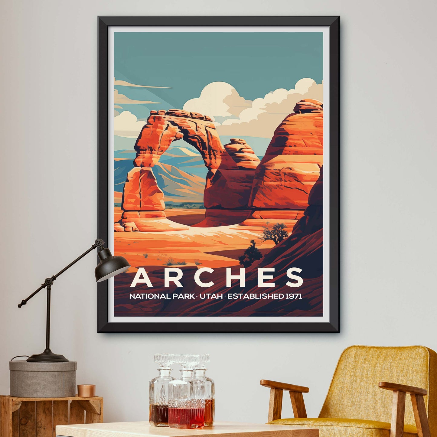 Arches Utah, Olympic National Park Print, National Park Minimalist Modern Poster, Olympic Poster