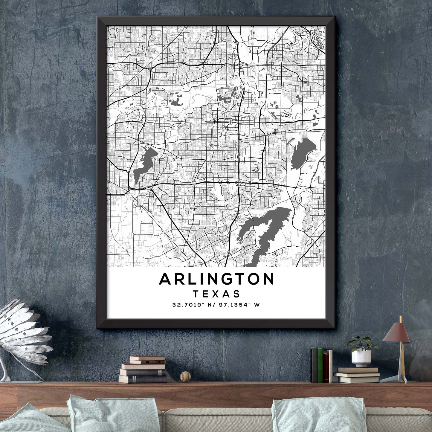 Arlington,Texas Map Print