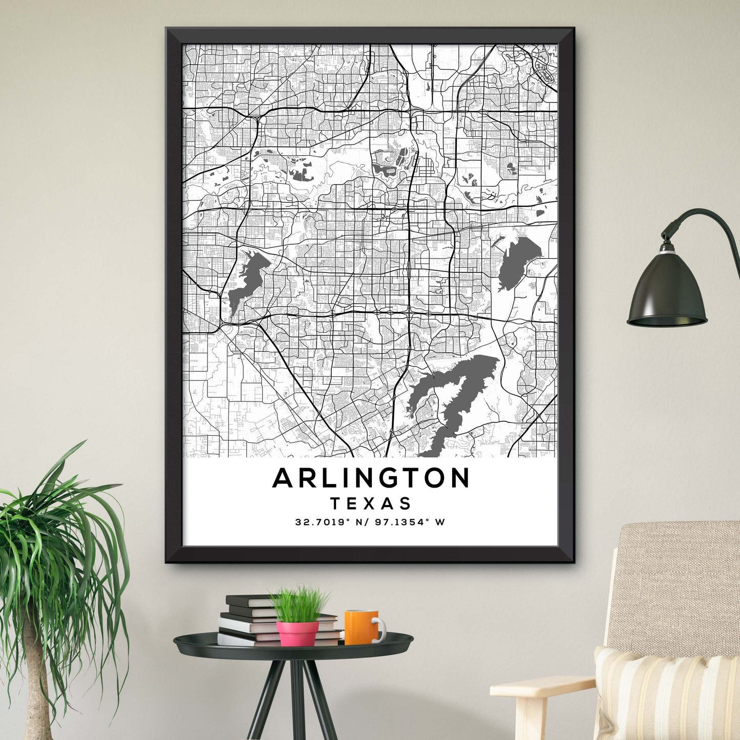 Arlington,Texas Map Print