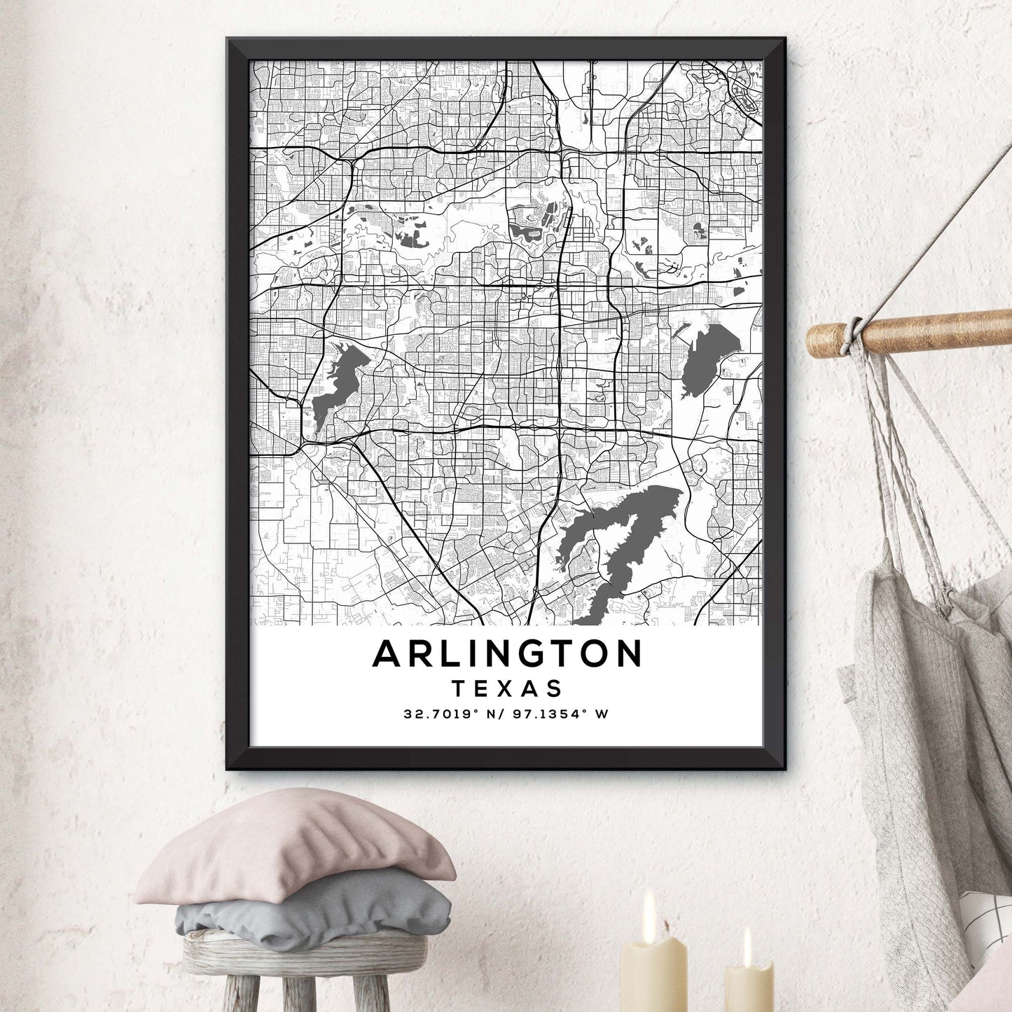 Arlington,Texas Map Print