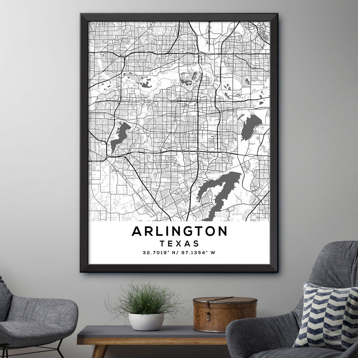 Arlington,Texas Map Print