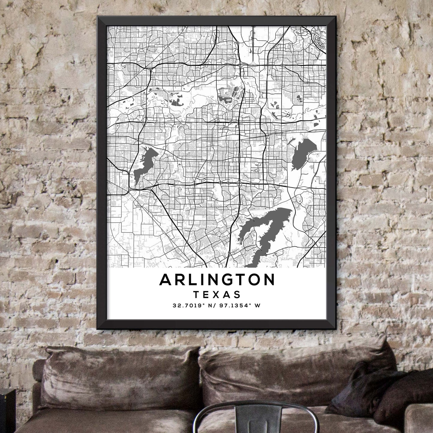 Arlington,Texas Map Print