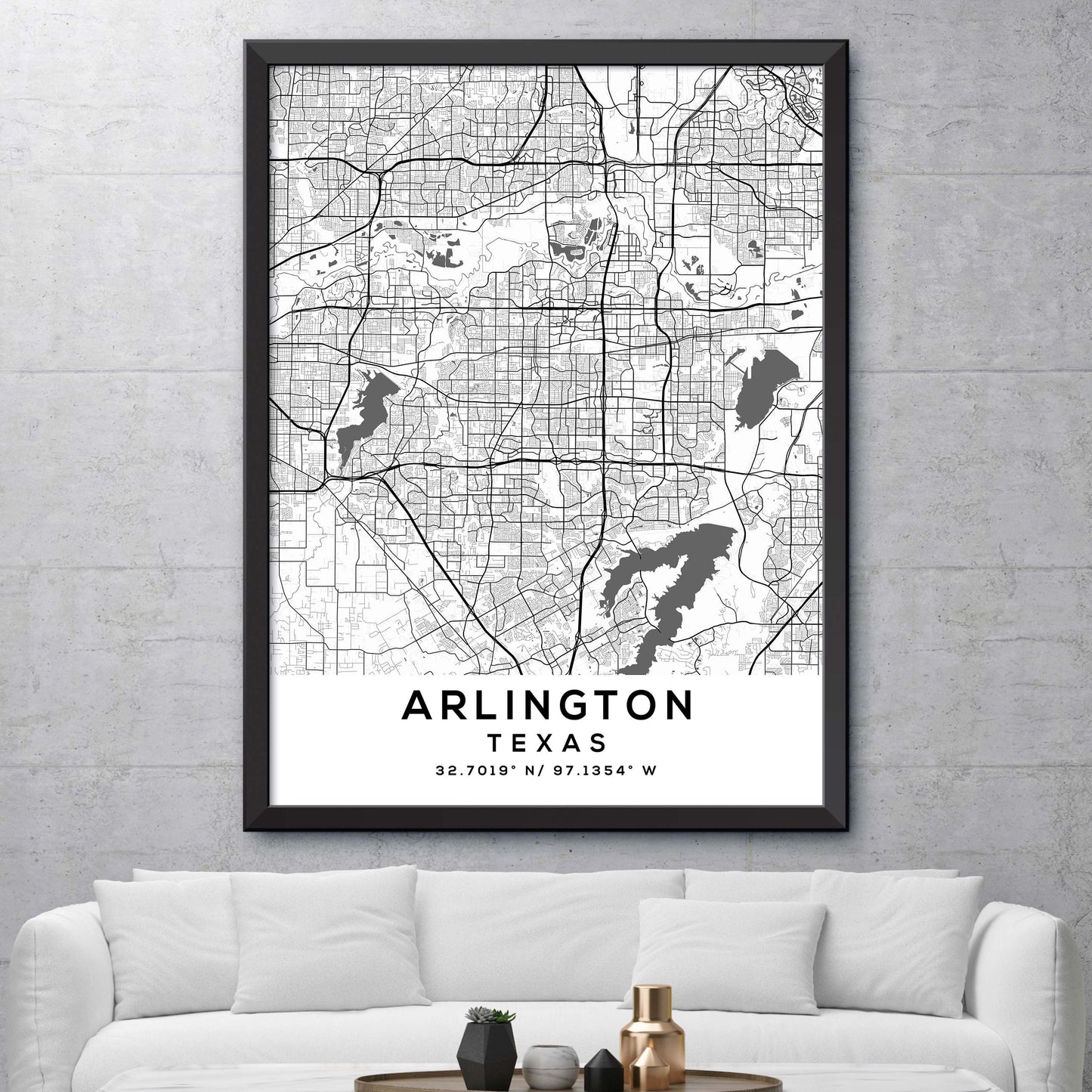 Arlington,Texas Map Print