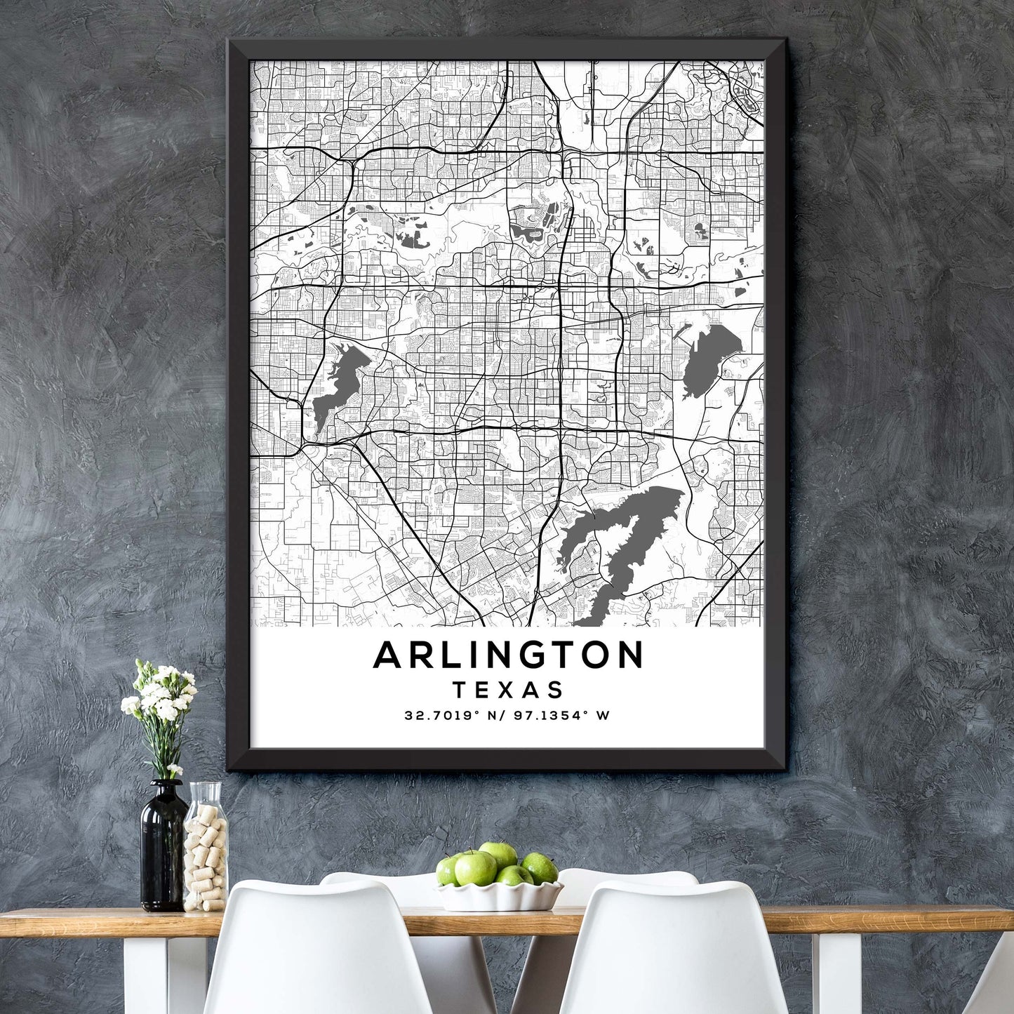 Arlington,Texas Map Print