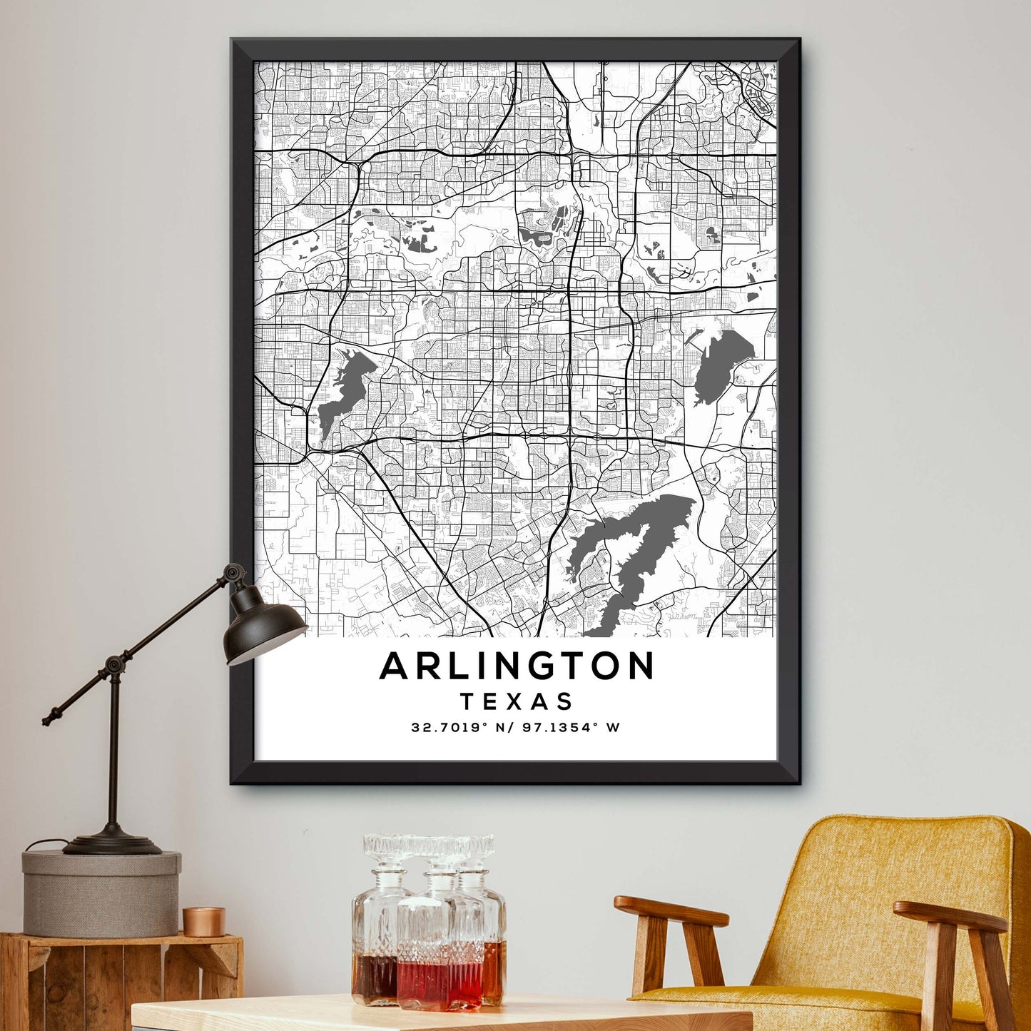 Arlington,Texas Map Print