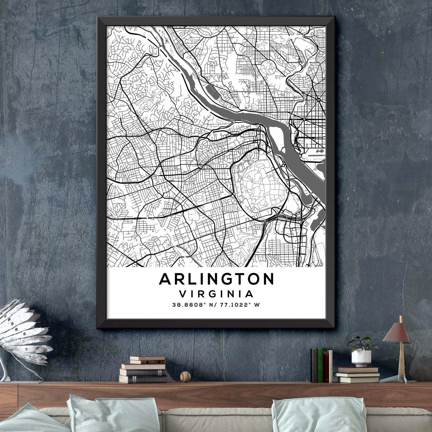 Arlington,Virginia Map Print