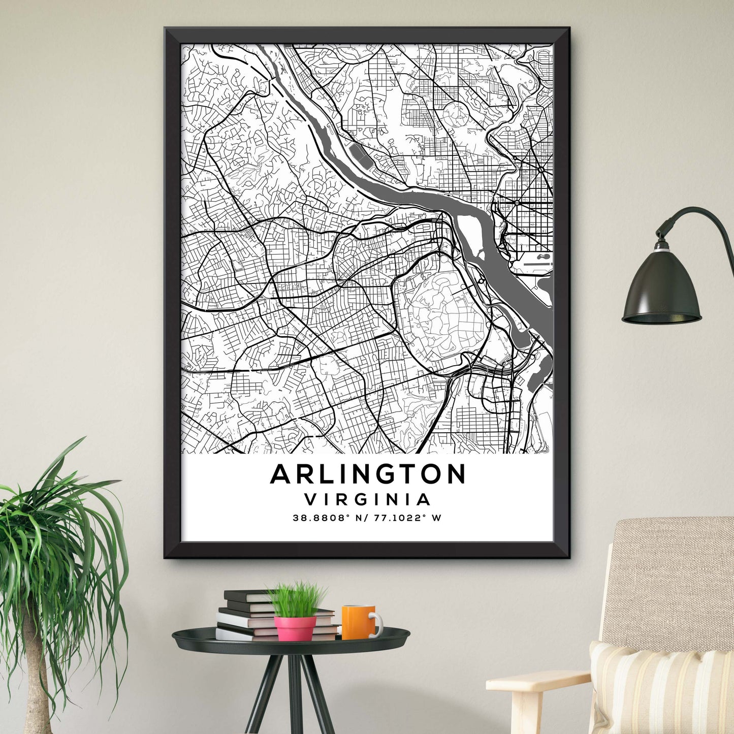 Arlington,Virginia Map Print