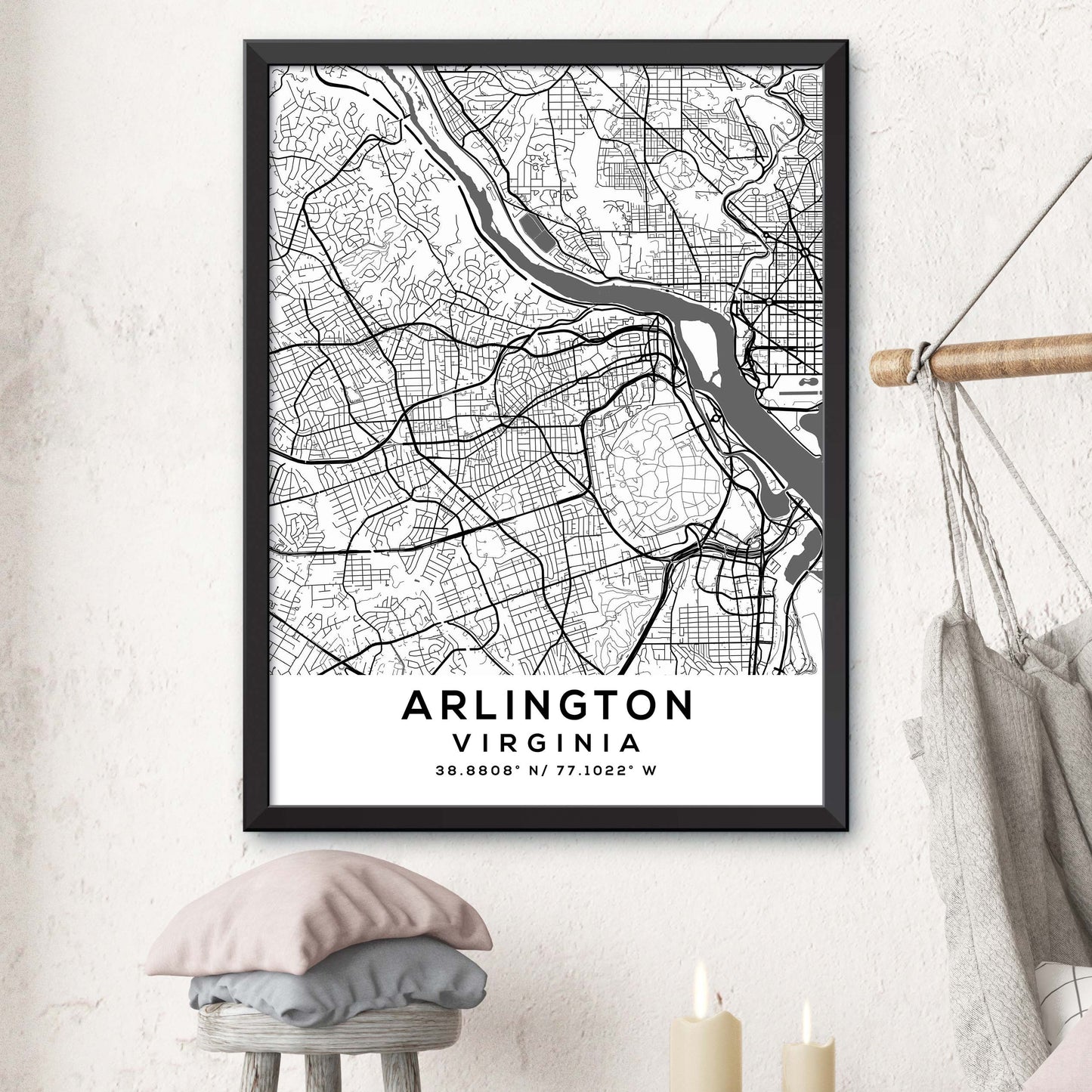 Arlington,Virginia Map Print