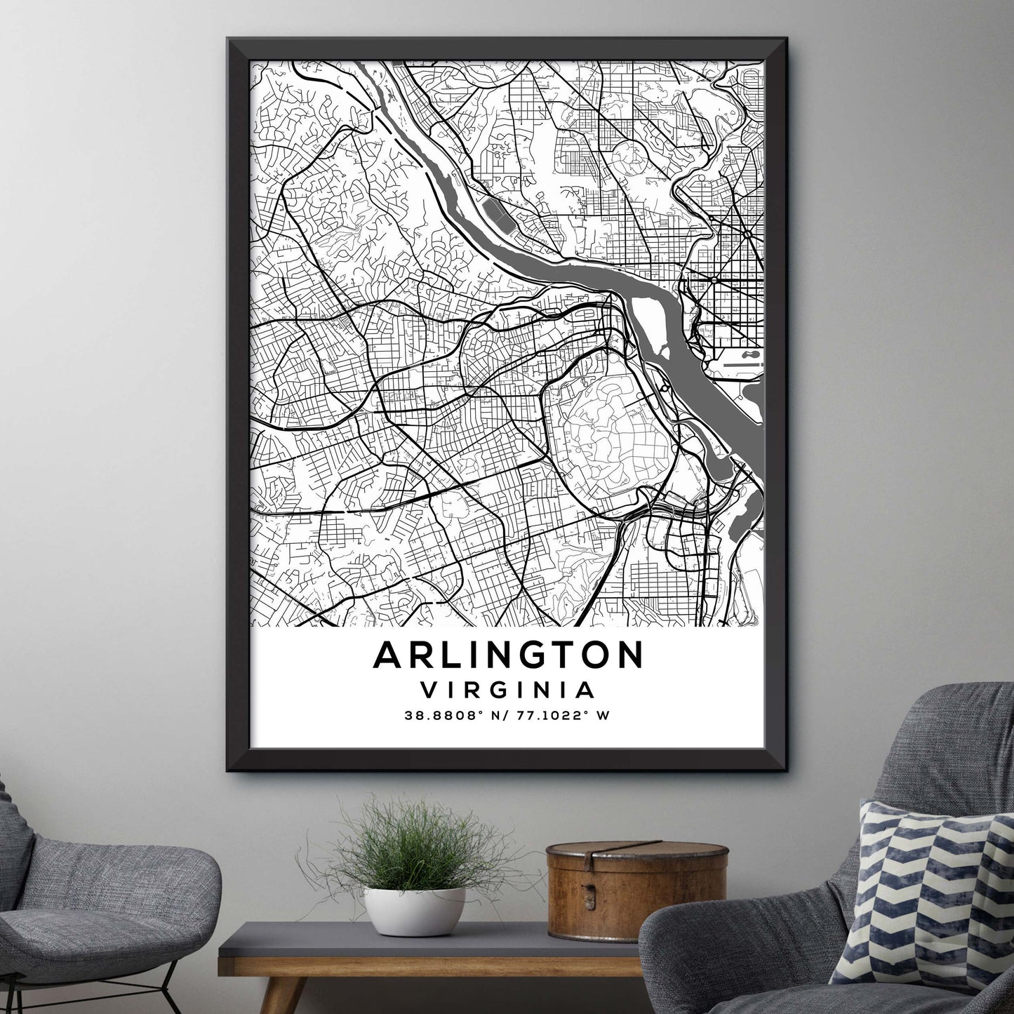 Arlington,Virginia Map Print