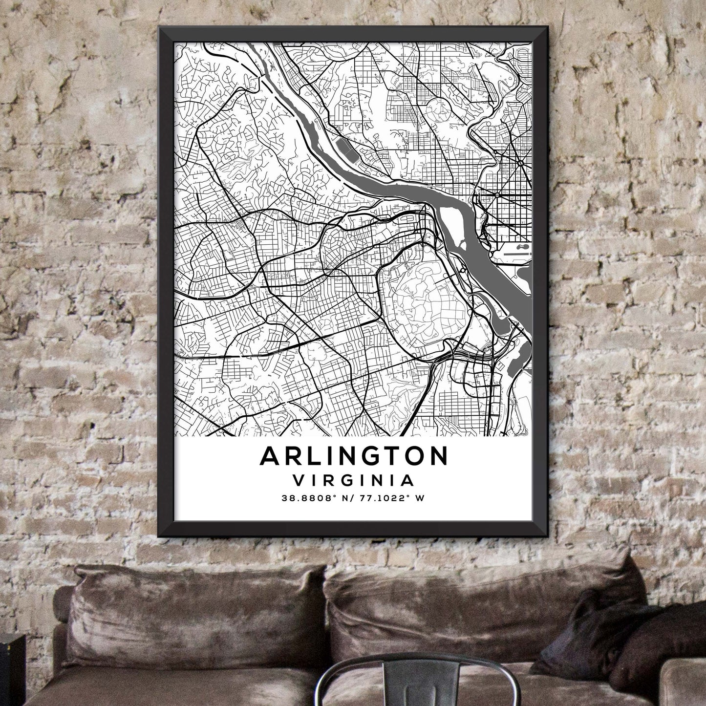 Arlington,Virginia Map Print