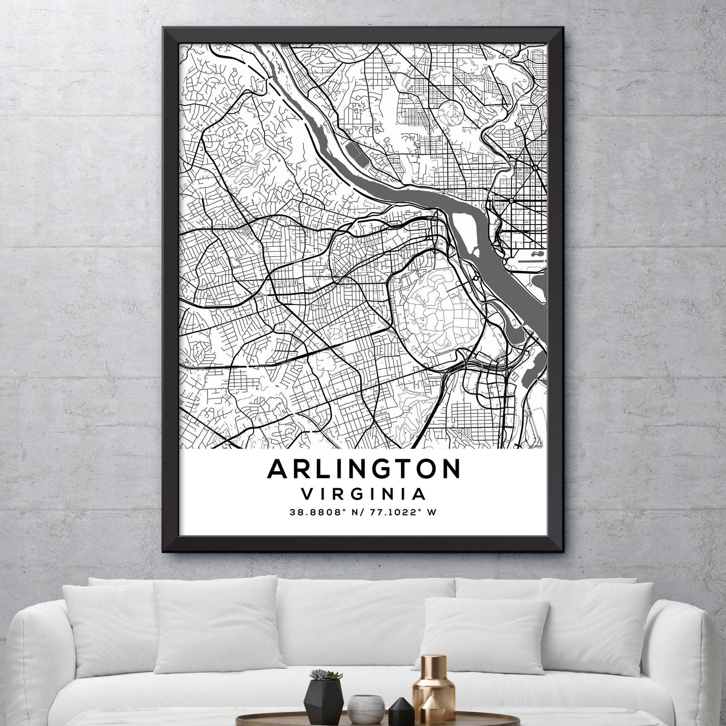 Arlington,Virginia Map Print