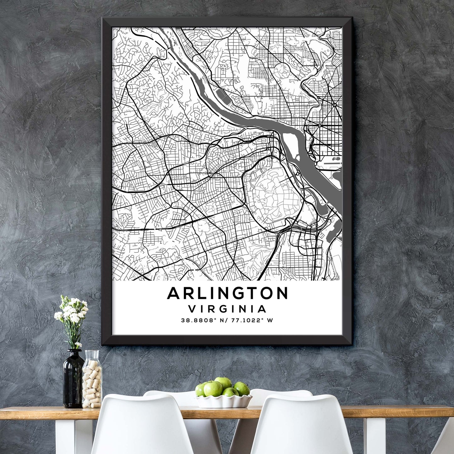 Arlington,Virginia Map Print