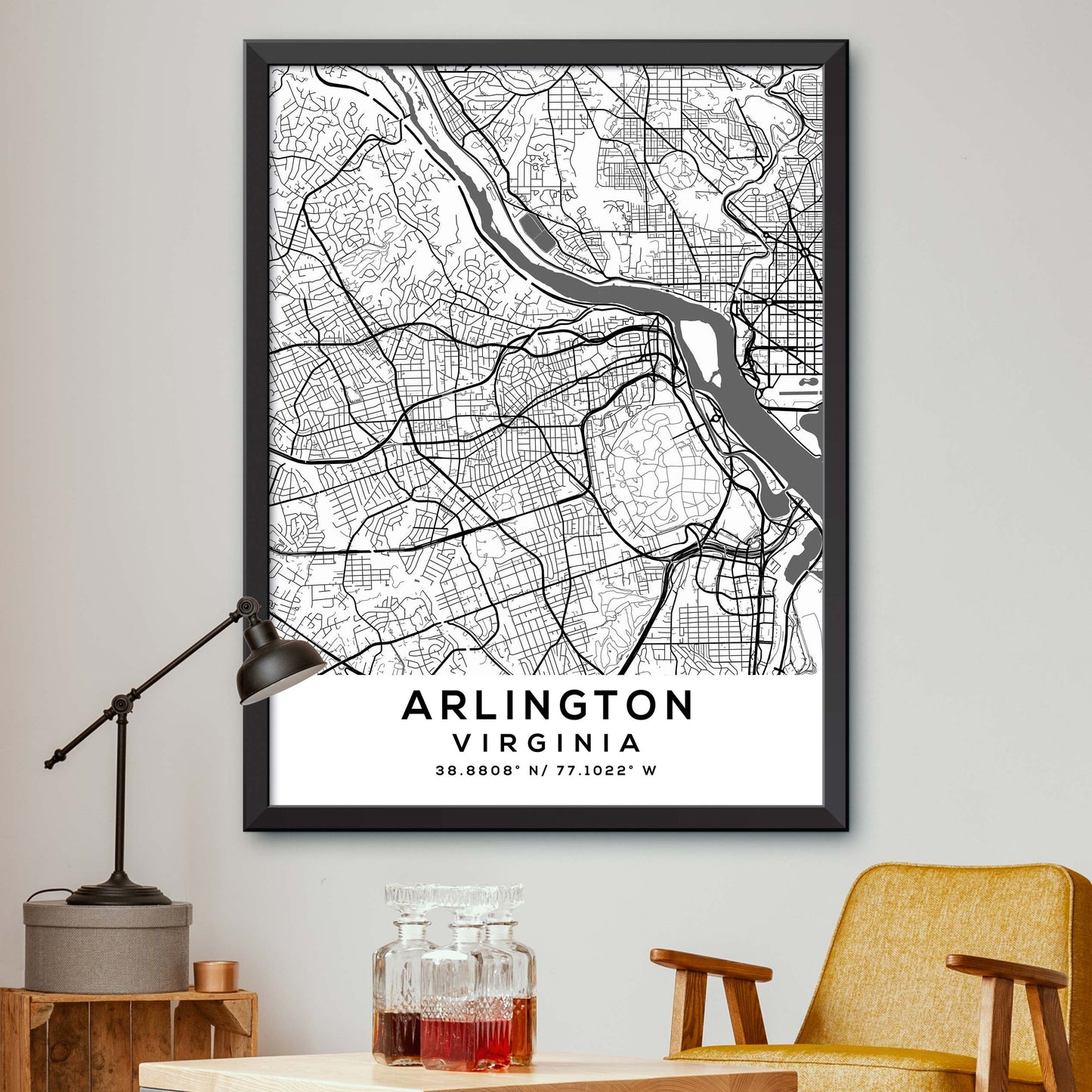 Arlington,Virginia Map Print