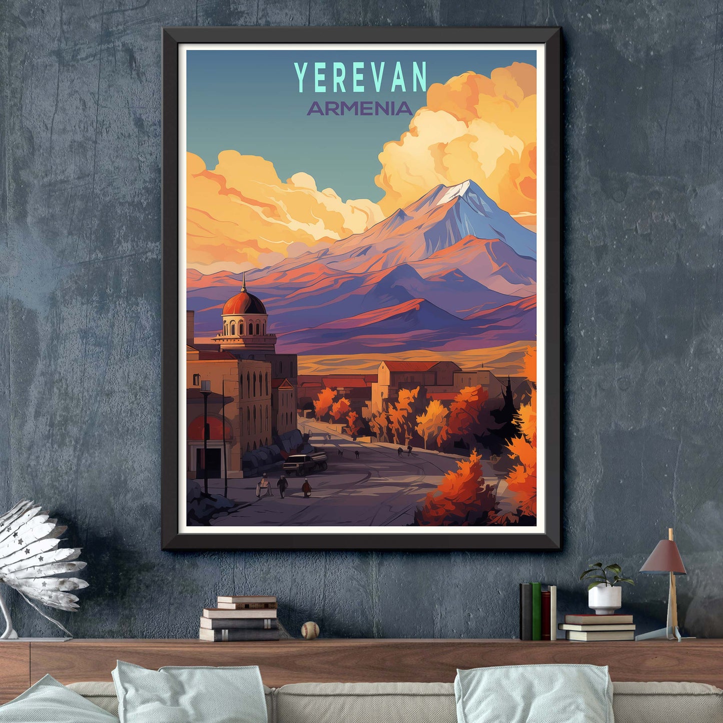 Armenia-Yerevan, City Travel Print Wall Art Painting for Living Room Home Decor