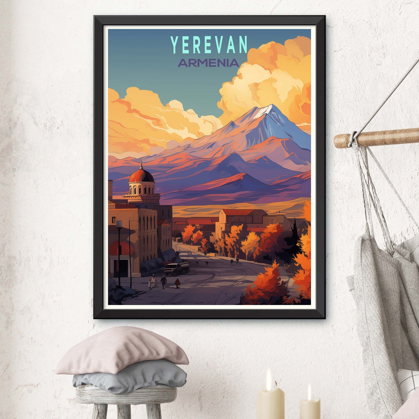 Armenia-Yerevan, City Travel Print Wall Art Painting for Living Room Home Decor