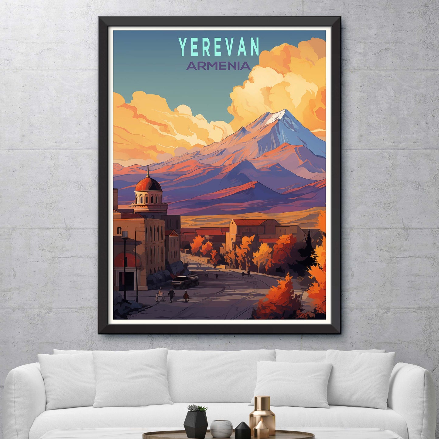 Armenia-Yerevan, City Travel Print Wall Art Painting for Living Room Home Decor