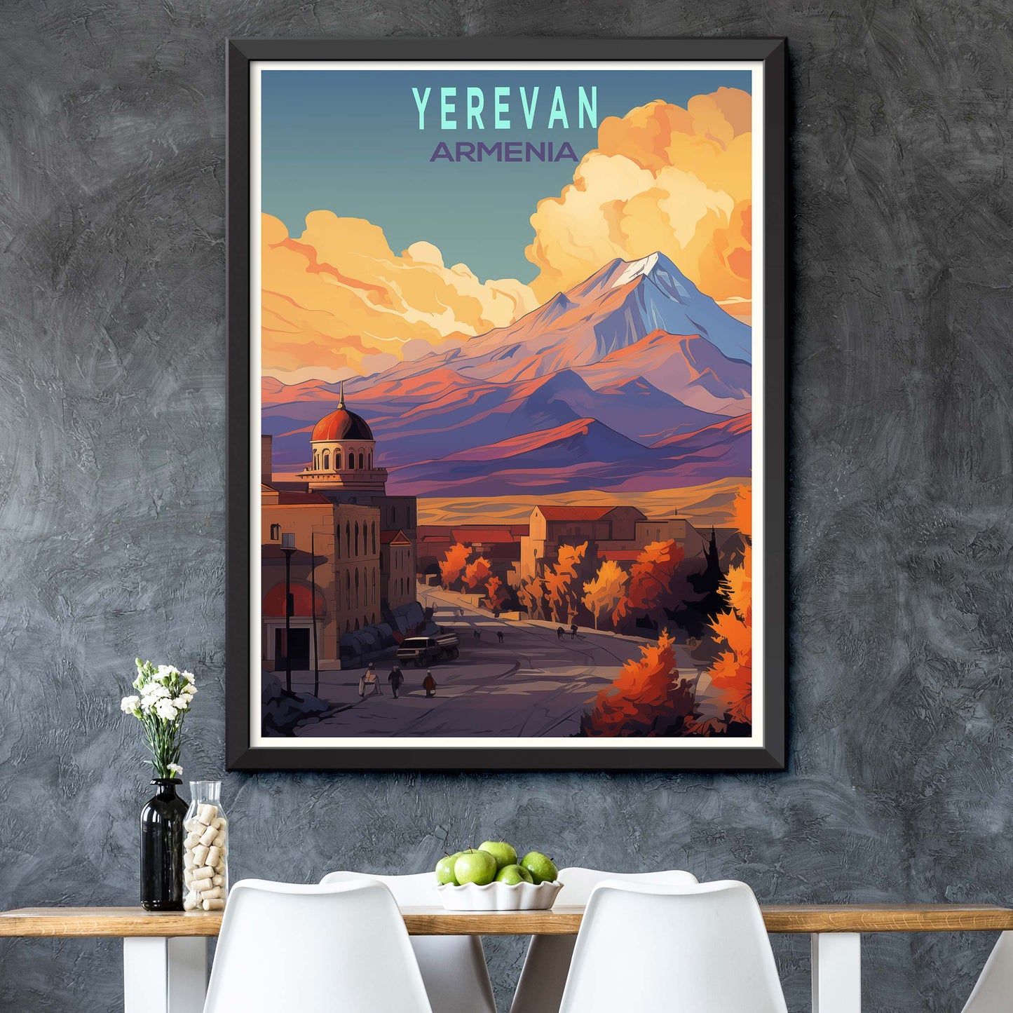 Armenia-Yerevan, City Travel Print Wall Art Painting for Living Room Home Decor