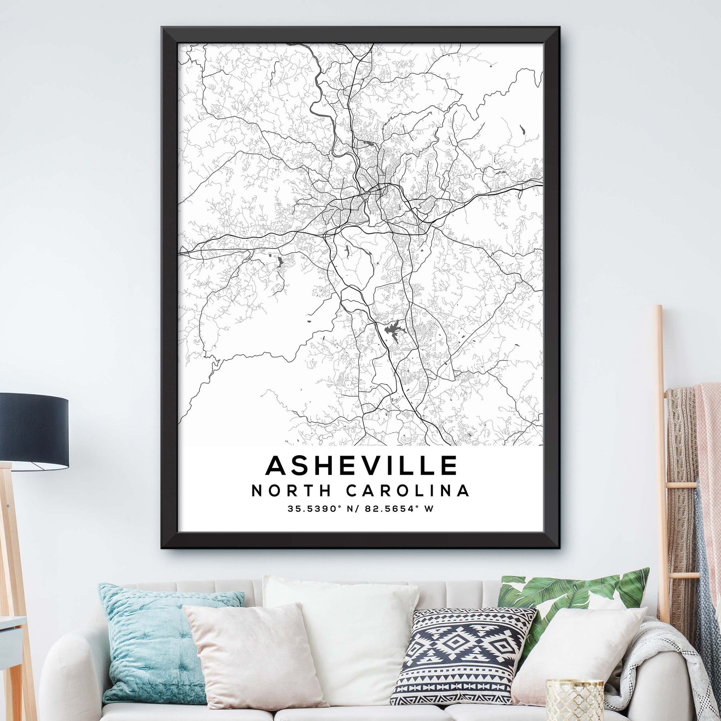 Asheville, North-Carolina Map Print