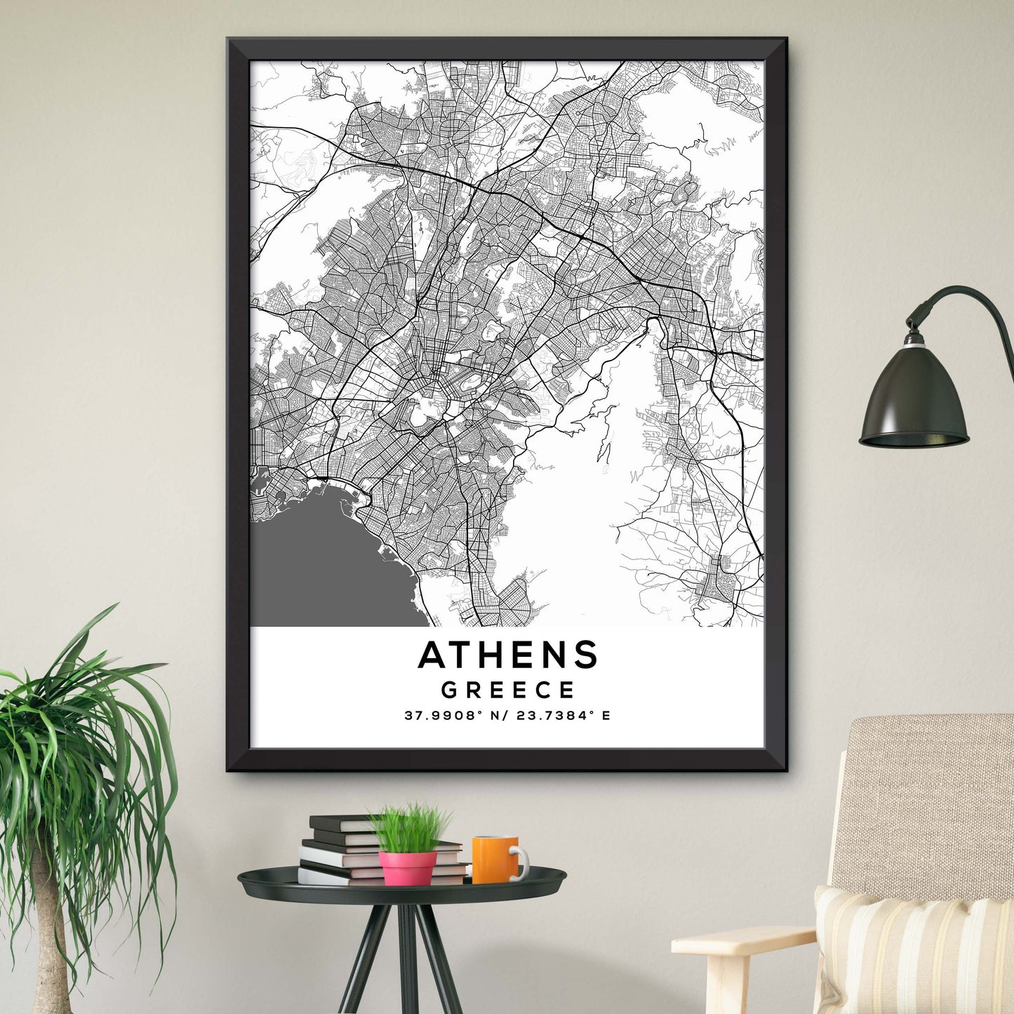 Athens, Greece Map Print