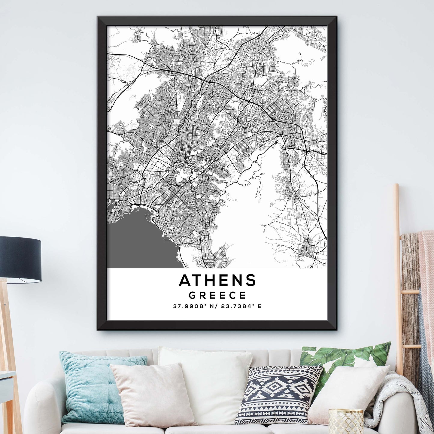 Athens, Greece Map Print